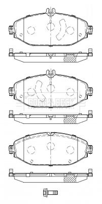 BORG & BECK Комплект тормозных колодок, дисковый тормоз BBP2513